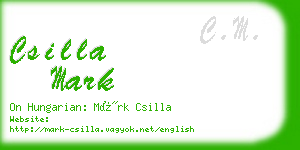 csilla mark business card